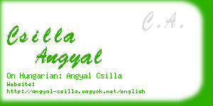 csilla angyal business card